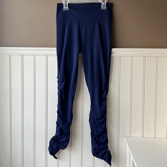 FABLETICS Navy Blue Adjustable Ruched Leggings Size Xxs - Picture 12 of 12